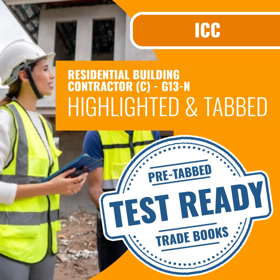 ICC Residential Building Contractor (C) - G13-N Highlighted & Tabbed Book Package