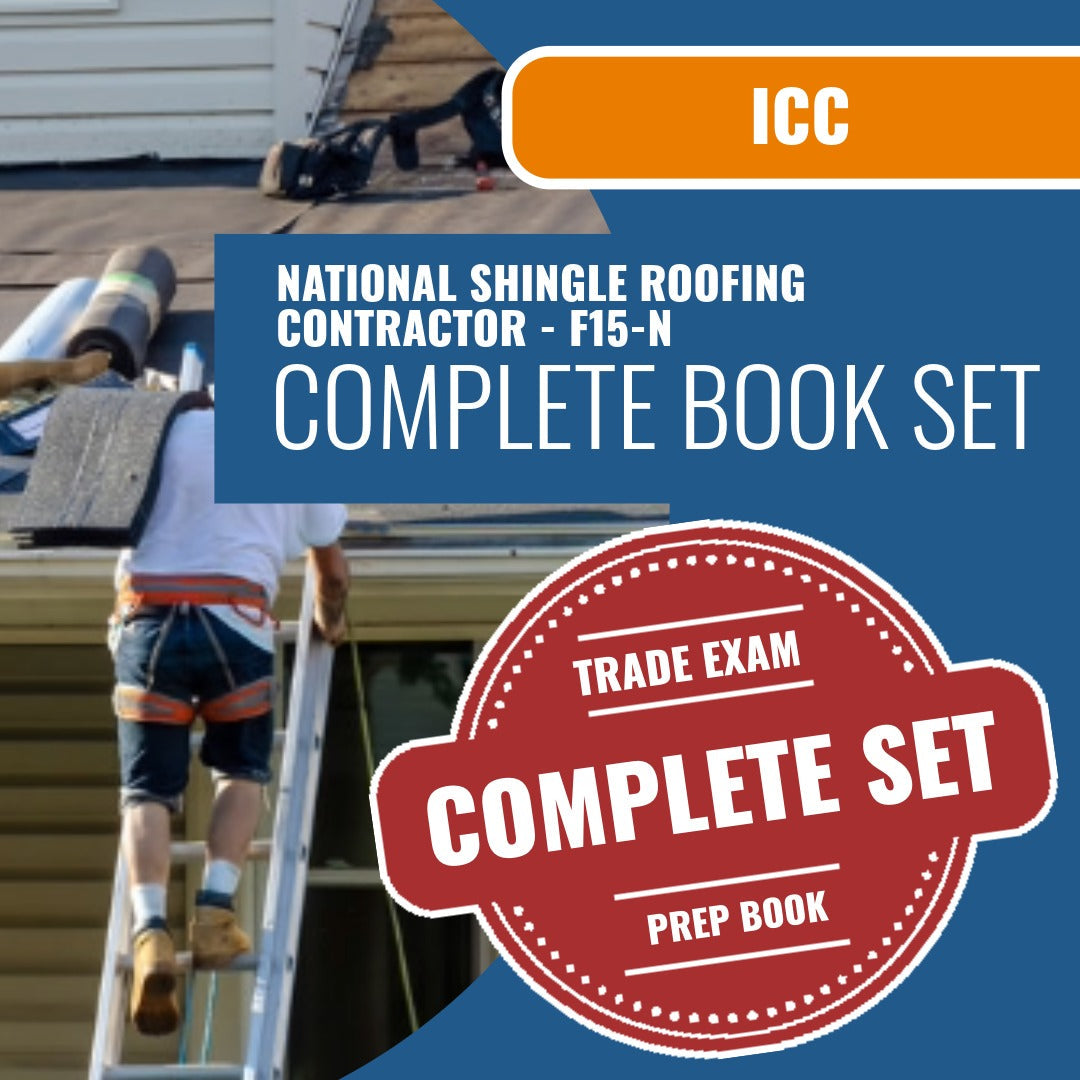 ICC National Shingle Roofing Contractor - F15-N Exam Book Package