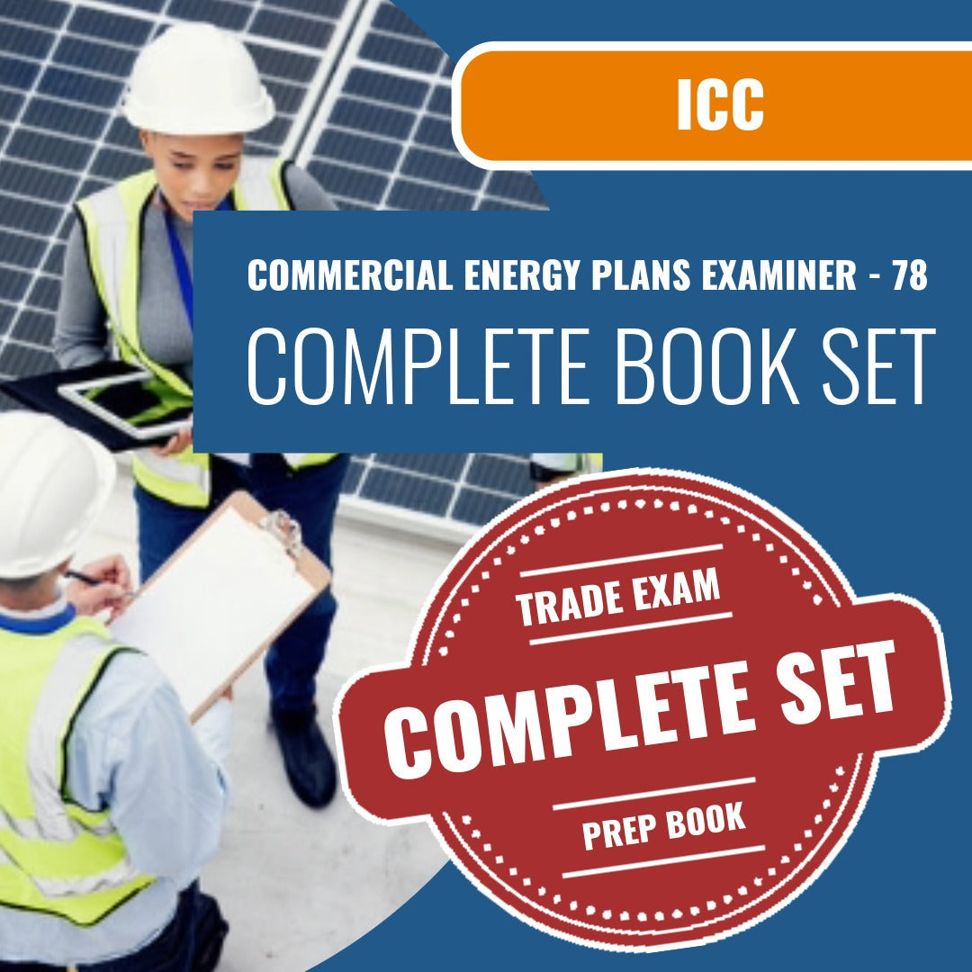 ICC Commercial Energy Plans Examiner - 78 Exam Book Package