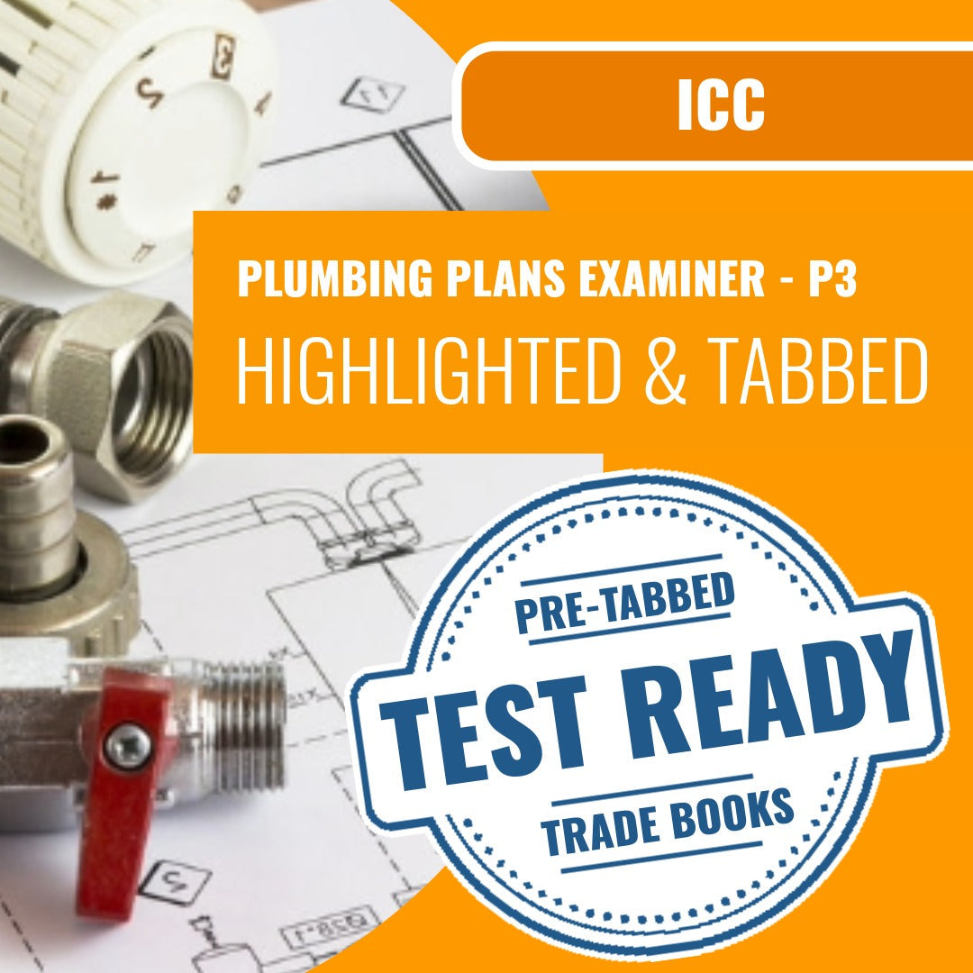 ICC Plumbing Plans Examiner - P3 Highlighted & Tabbed Book Package
