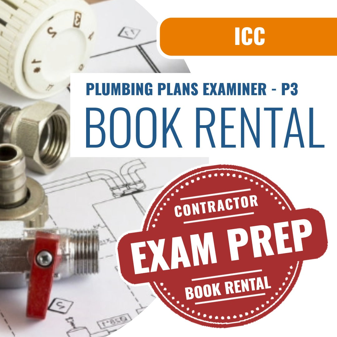 ICC Plumbing Plans Examiner - P3 - Books & Courses Rental Package