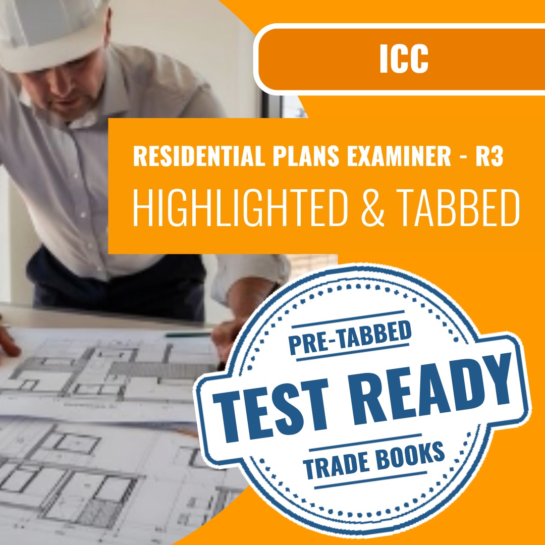 ICC Residential Plans Examiner - R3 Highlighted & Tabbed Book Package