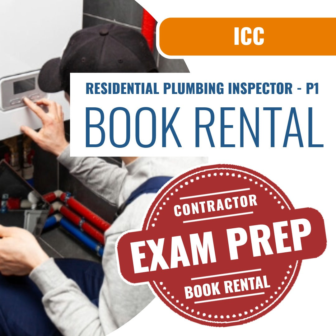 ICC Residential Plumbing Inspector - P1 - Books & Courses Rental Package