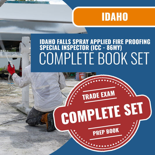 Idaho Falls  Idaho Spray Applied Fire Proofing Special Inspector (ICC - 86MY) Exam Book Package