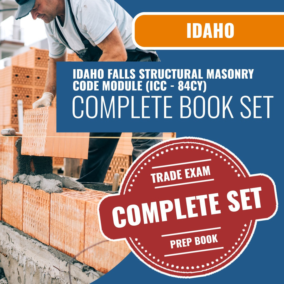 Idaho Falls Idaho Structural Masonry Code Module (ICC - 84CY) Exam Book Package