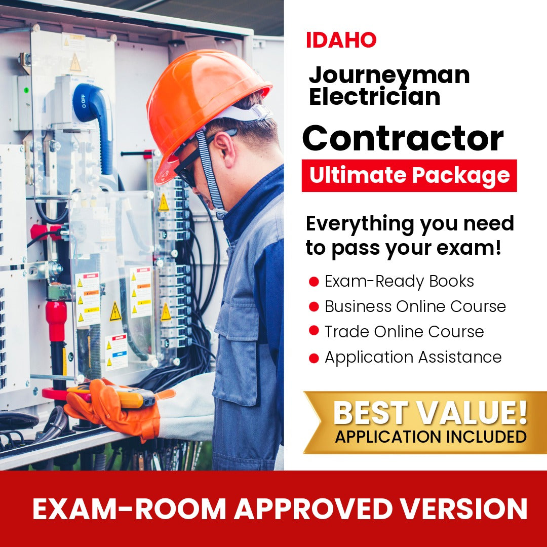 Idaho Journeyman Electrician Ultimate Books Exam Room Approved + Course + Application Package