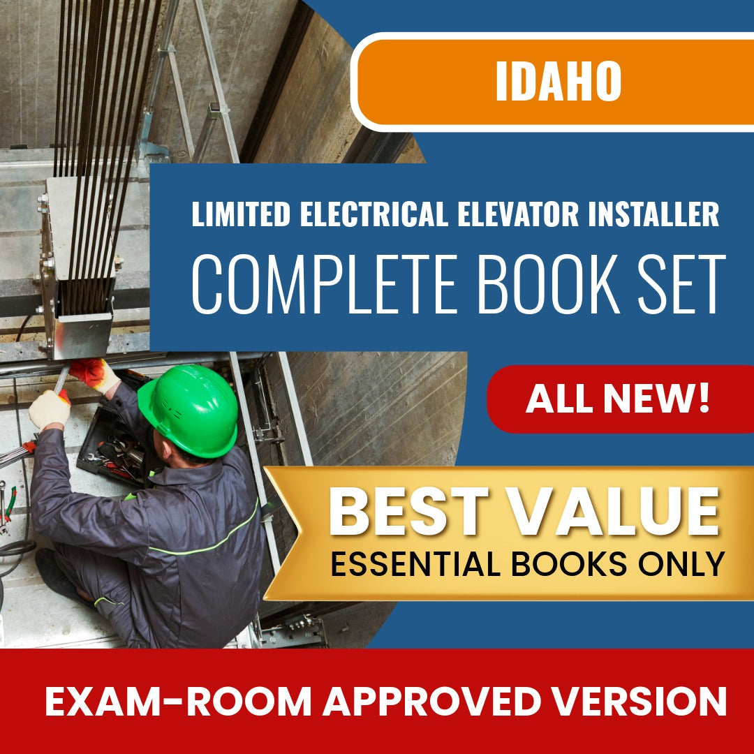 Idaho Limited Electrical Elevator Installer Contractor Books Allowed into Exam Package