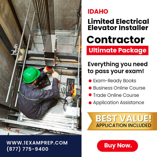 Idaho Limited Electrical Elevator Installer Contractor Ultimate Exam Prep Rental