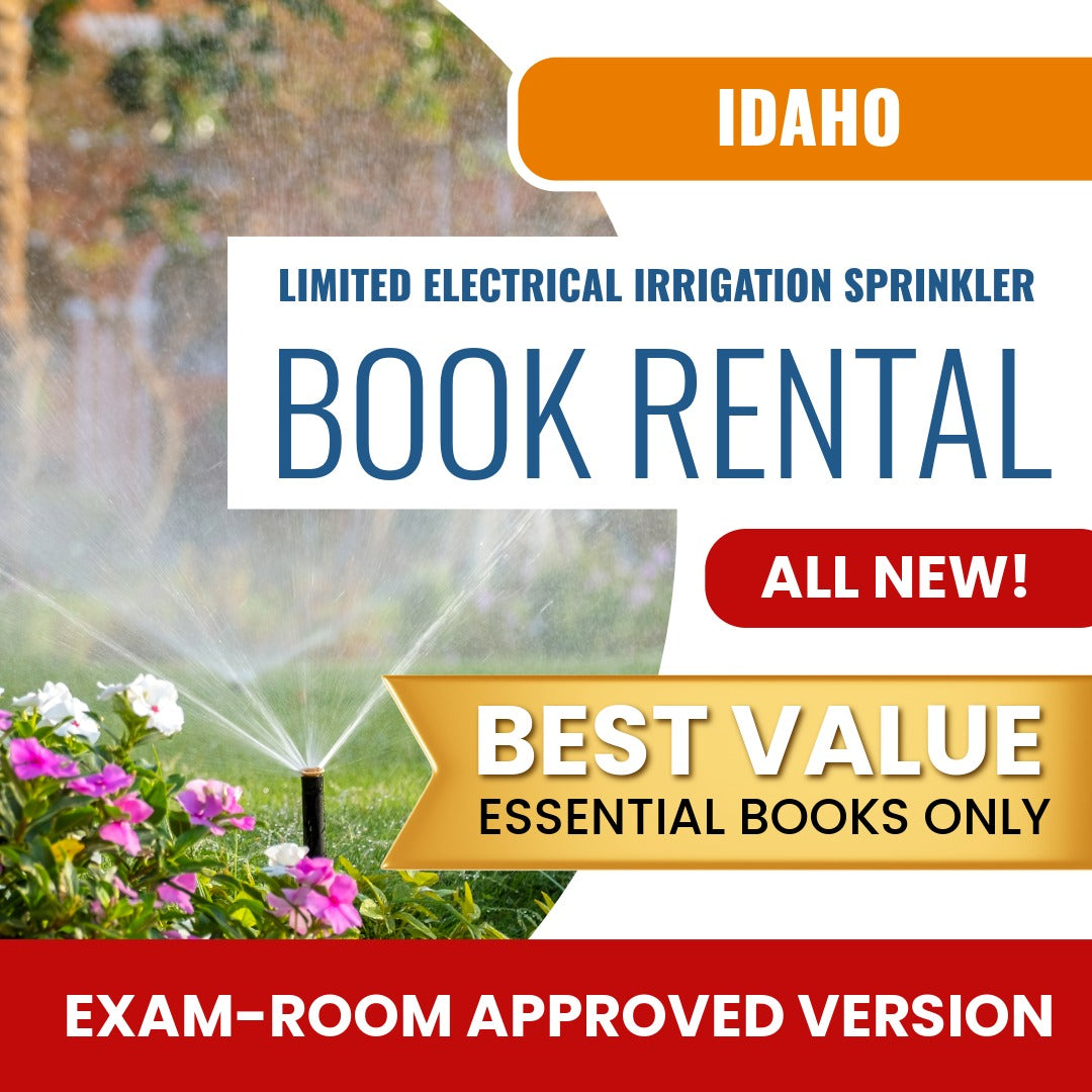 Idaho Limited Electrical Irrigation Sprinkler Installer Contractor Books & Course Rental - Exam Room Approved