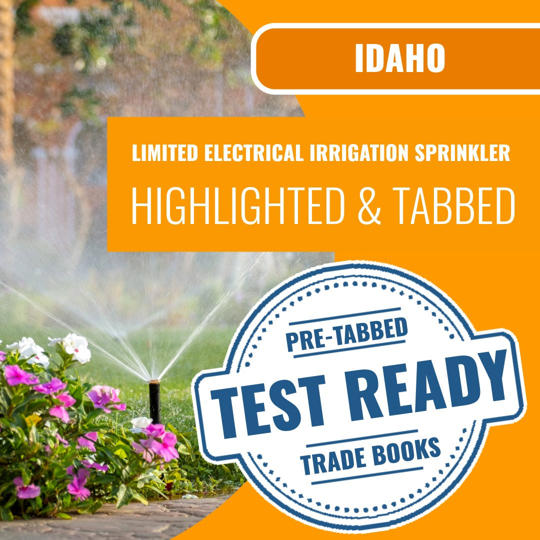 Idaho Limited Electrical Irrigation Sprinkler Installer Contractor Highlighted & Tabbed Book Package