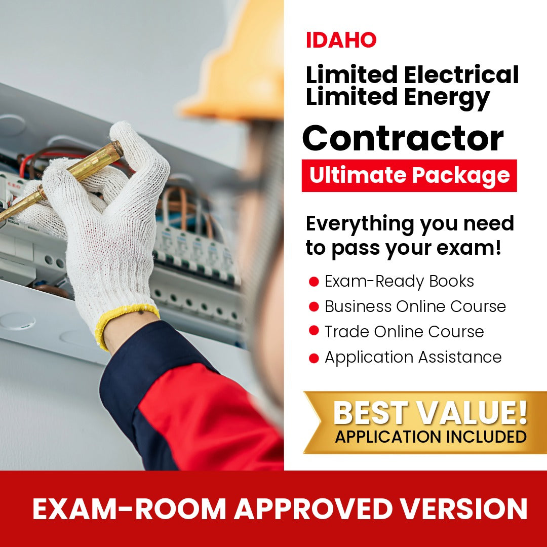 Idaho Limited Electrical Limited Energy Installer Contractor Ultimate Books Exam Room Approved + Course + Application Package