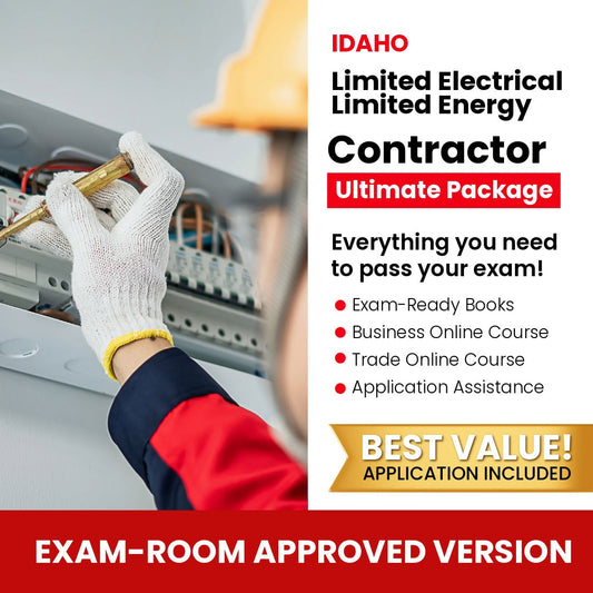 Idaho Limited Electrical Limited Energy Installer Contractor Ultimate Books Exam Room Approved + Course + Application Package