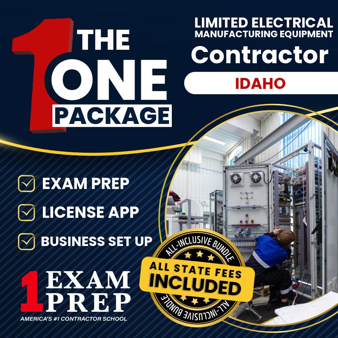 The 1 Package: All-Inclusive Idaho Limited Electrical Manufacturing Equipment Installer Contractor Exam, Licensing & Business Setup Solution