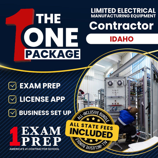 The 1 Package: All-Inclusive Idaho Limited Electrical Manufacturing Equipment Installer Contractor Exam, Licensing & Business Setup Solution