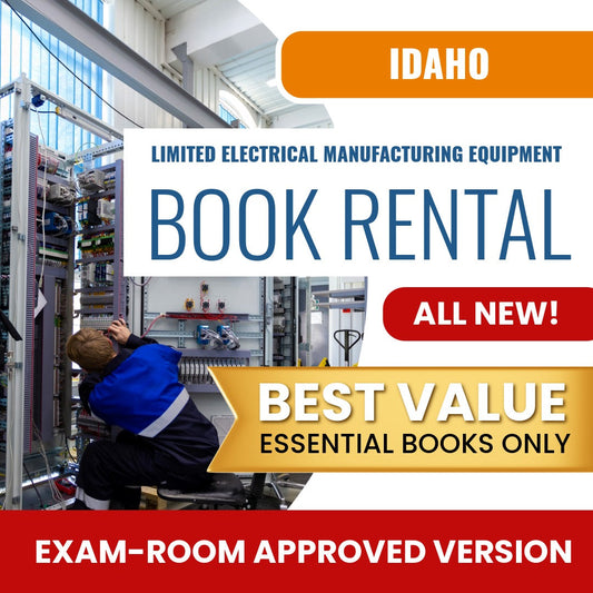 Idaho Limited Electrical Manufacturing Equipment Installer Contractor Books & Course Rental - Exam Room Approved