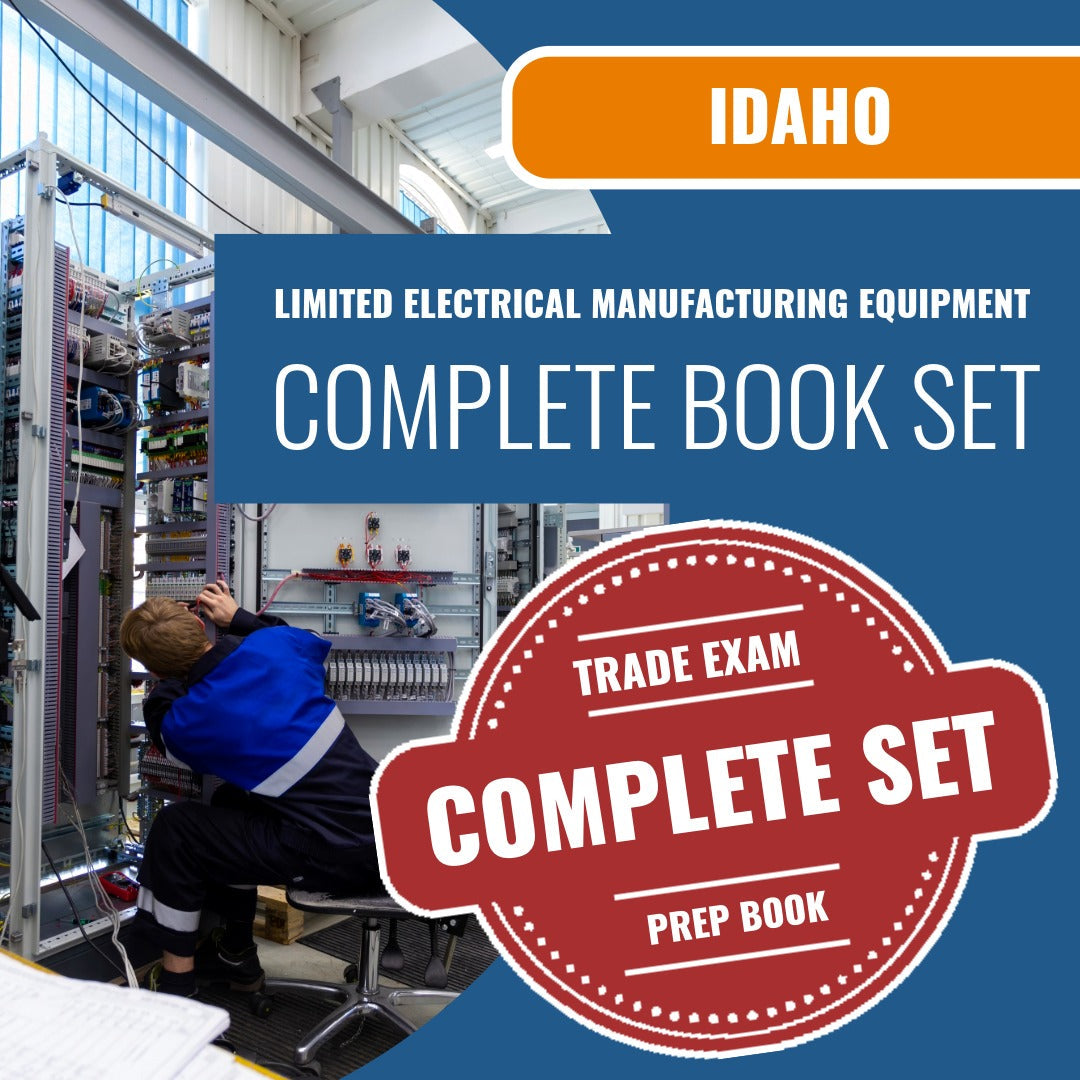 Idaho Limited Electrical Manufacturing Equipment Installer Contractor Exam Book Package