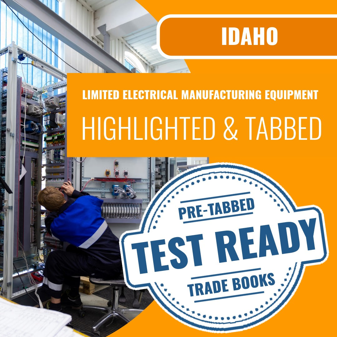 Idaho Limited Electrical Manufacturing Equipment Installer Contractor Highlighted & Tabbed Book Package