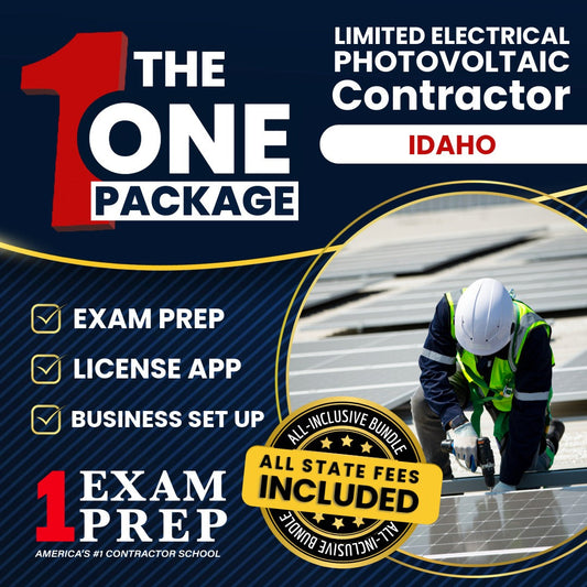The 1 Package: All-Inclusive Idaho Limited Electrical Photovoltaic Installer Contractor Exam, Licensing & Business Setup Solution