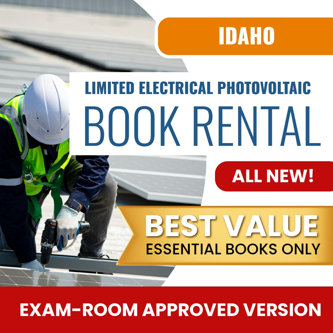 Idaho Limited Electrical Photovoltaic Installer Contractor Books & Course Rental - Exam Room Approved