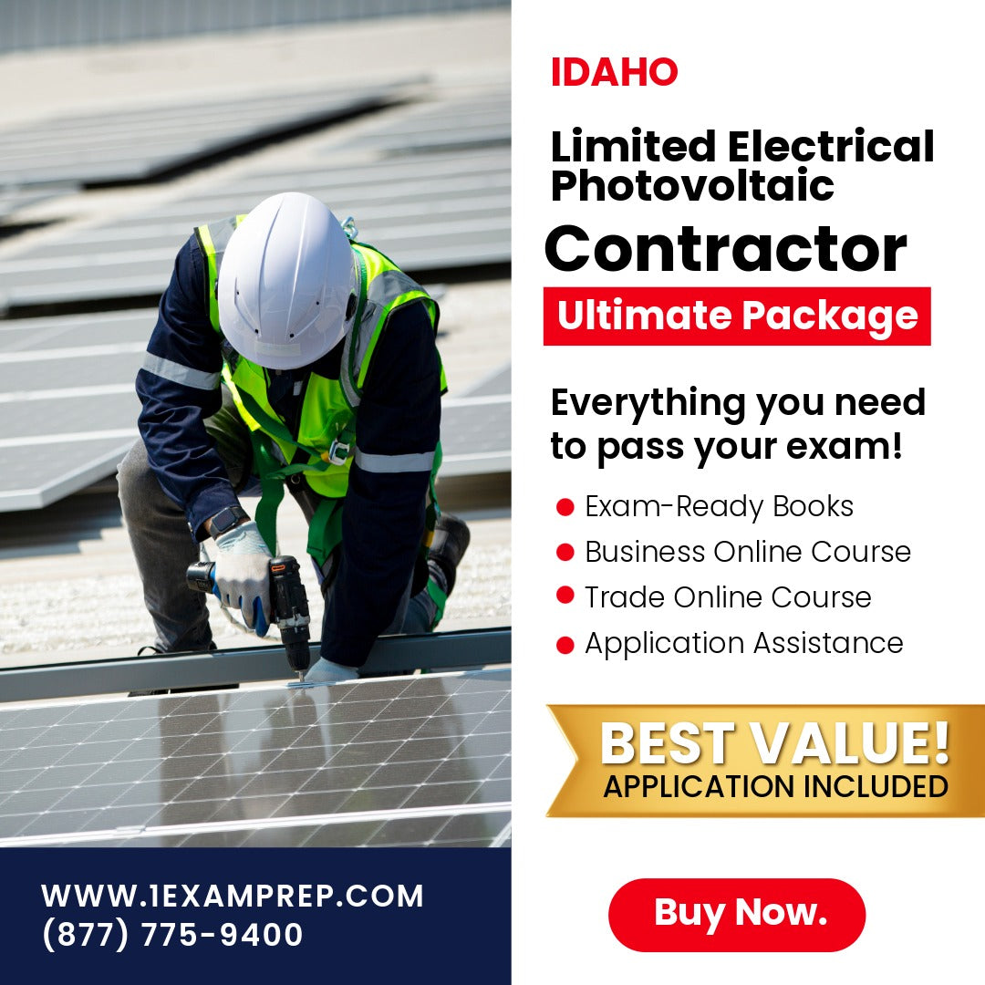 Idaho Limited Electrical Photovoltaic Installer Contractor Ultimate Exam Prep Rental