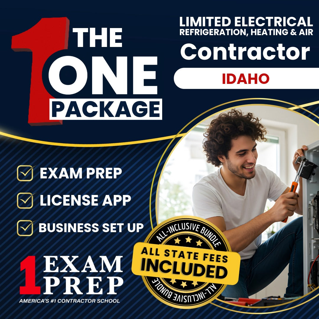 The 1 Package: All-Inclusive Idaho Limited Electrical Refrigeration, Heating & Air Conditioning Installer Contractor Exam, Licensing & Business Setup Solution