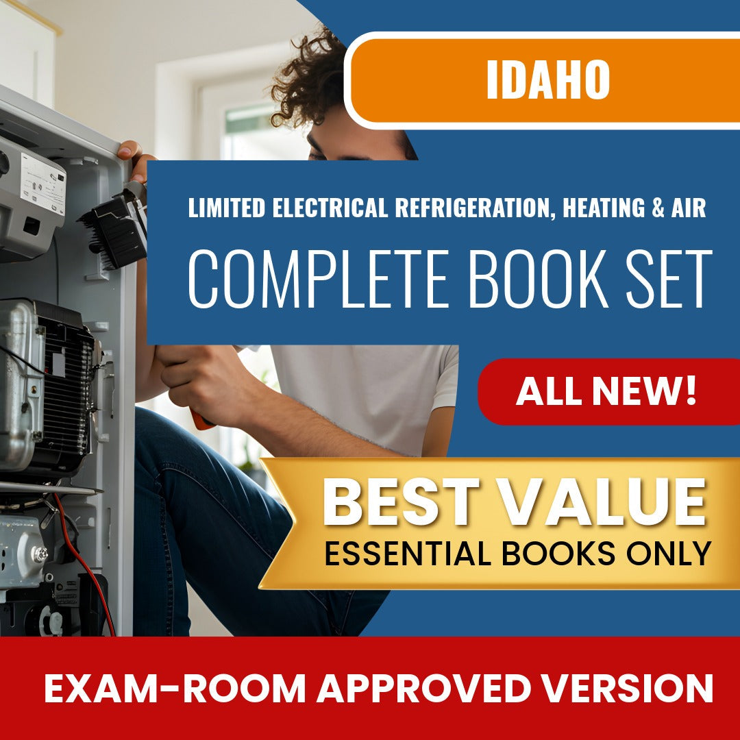 Idaho Limited Electrical Refrigeration, Heating & Air Conditioning Installer Contractor Books Allowed into Exam Package