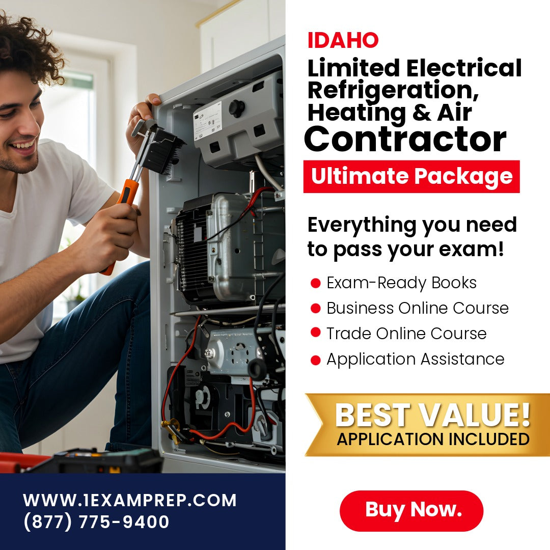 Idaho Limited Electrical Refrigeration, Heating & Air Conditioning Installer Contractor Ultimate Exam Prep Rental