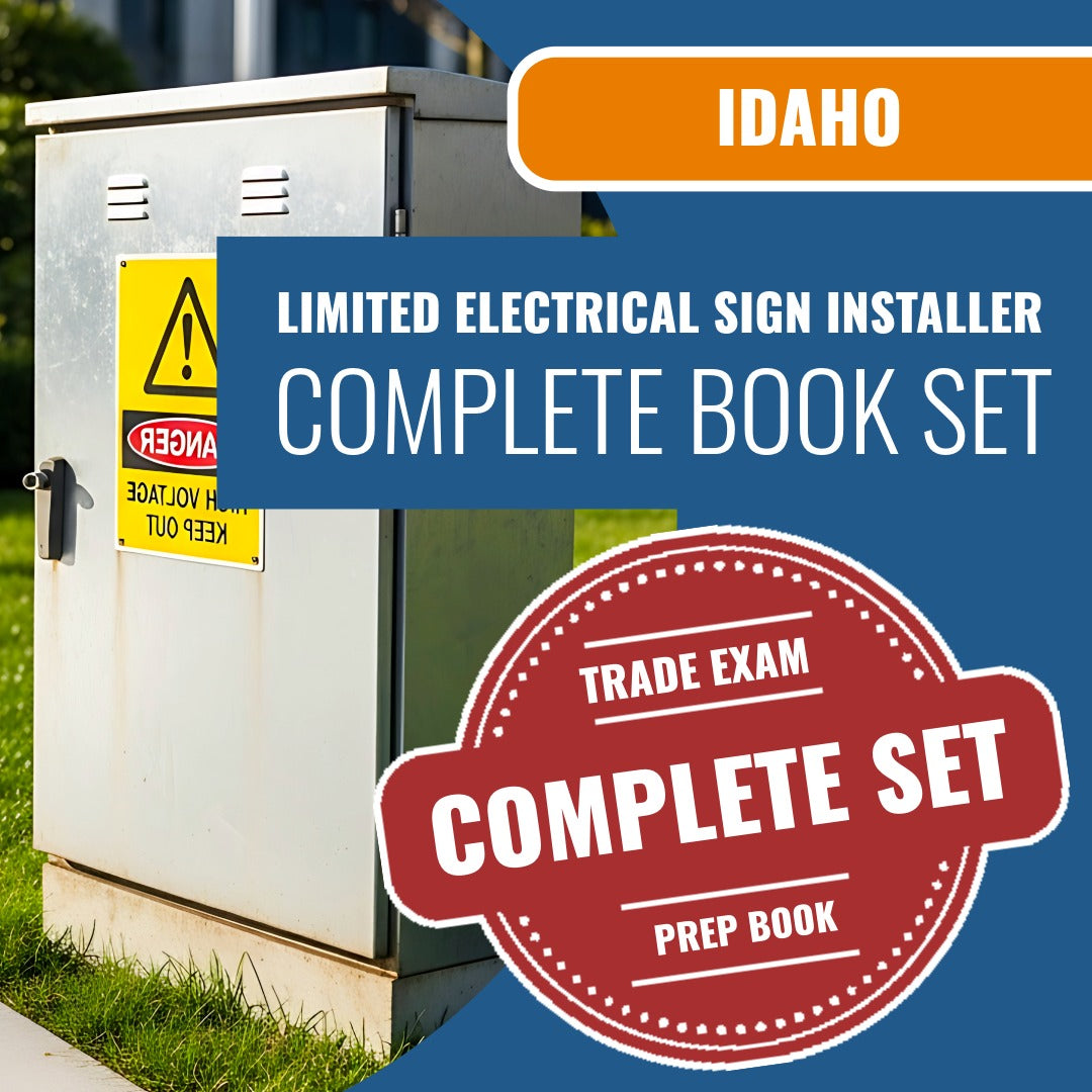 Idaho Limited Electrical Sign Installer Contractor Exam Book Package