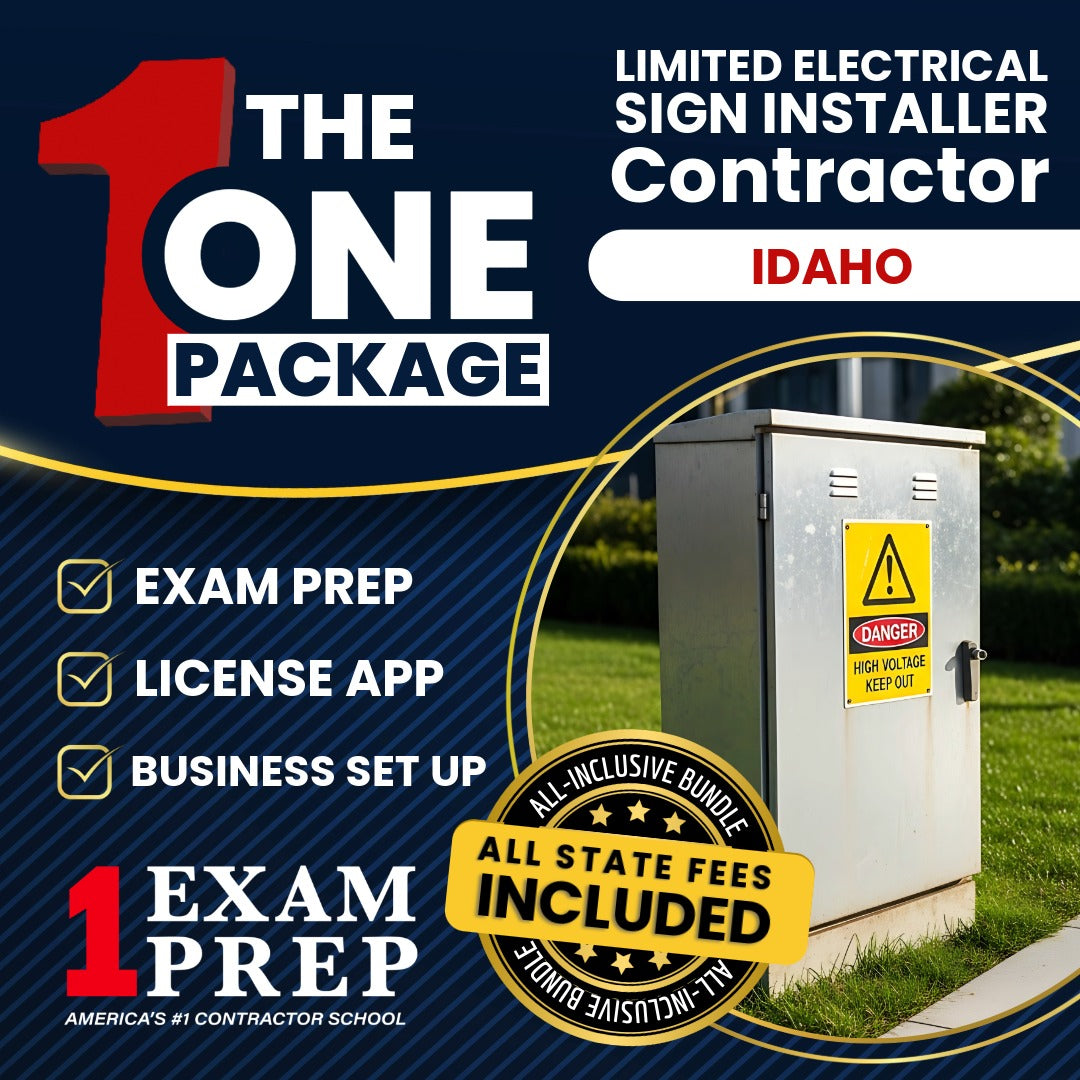 The 1 Package: All-Inclusive Idaho Limited Electrical Sign Installer Contractor Exam, Licensing & Business Setup Solution