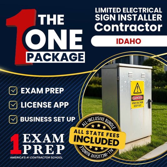 The 1 Package: All-Inclusive Idaho Limited Electrical Sign Installer Contractor Exam, Licensing & Business Setup Solution