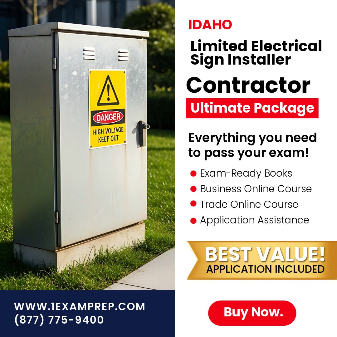 Idaho Limited Electrical Sign Installer Contractor Ultimate Exam Prep Rental