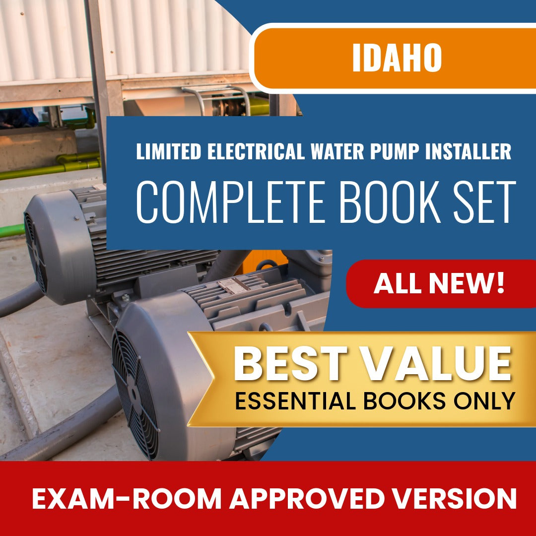 Idaho Limited Electrical Water Pump Installer Contractor Books Allowed into Exam Package