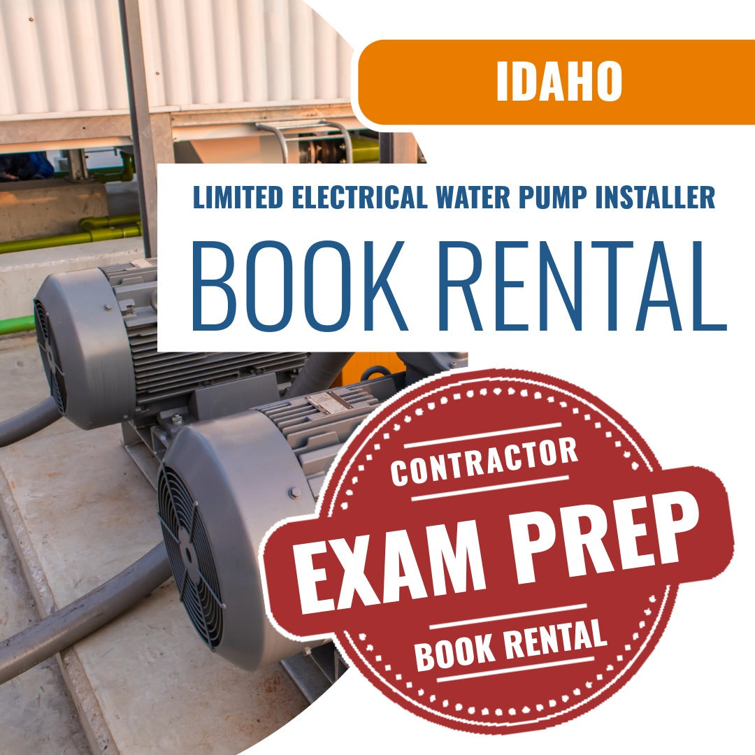Idaho Limited Electrical Water Pump Installer Contractor - Books & Courses Rental Package