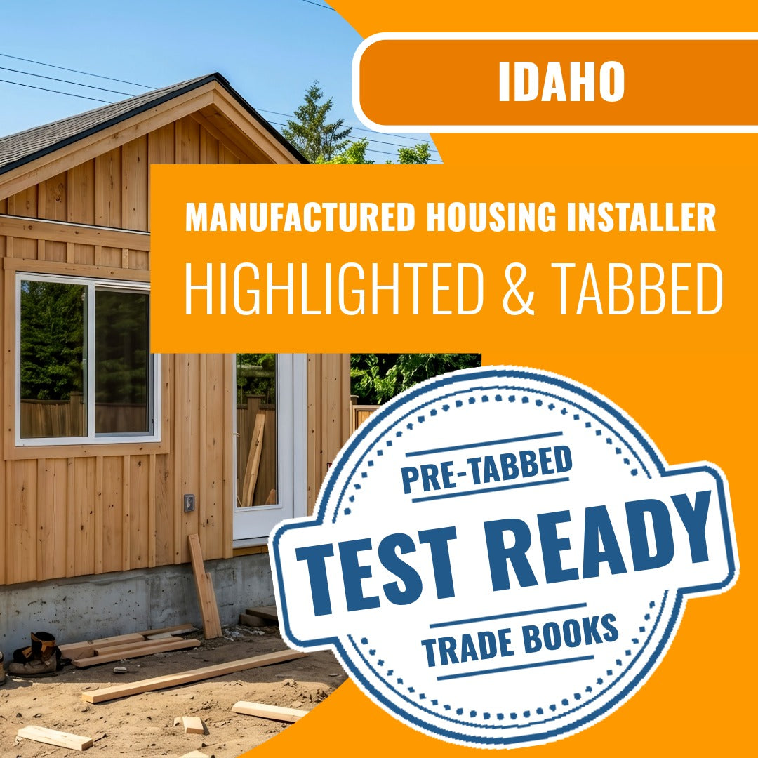 Idaho Manufactured Housing Installer Contractor Highlighted & Tabbed Book Package