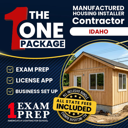 The 1 Package: All-Inclusive Idaho Manufactured Housing Installer Contractor Exam, Licensing & Business Setup Solution