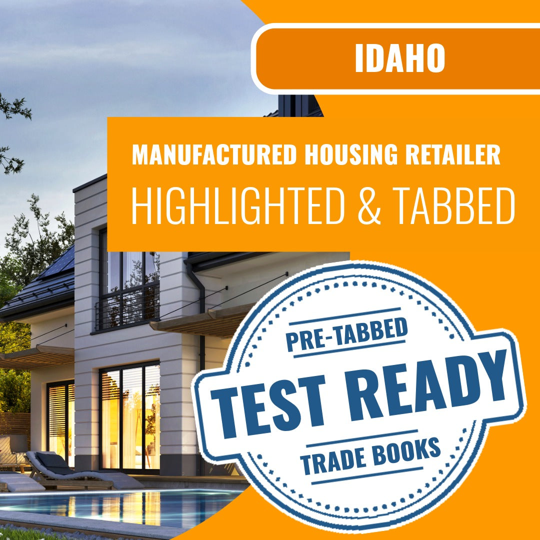Idaho Manufactured Housing Retailer Highlighted & Tabbed Book Package