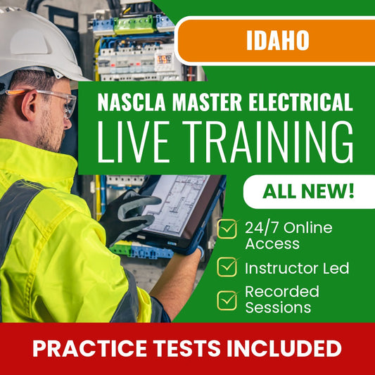 Idaho NASCLA Master Electrical Contractor Exam Prep - Live Virtual + Self Study Training