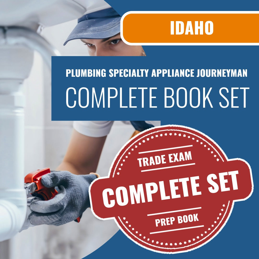 Idaho Plumbing Specialty Appliance Journeyman Exam Book Package