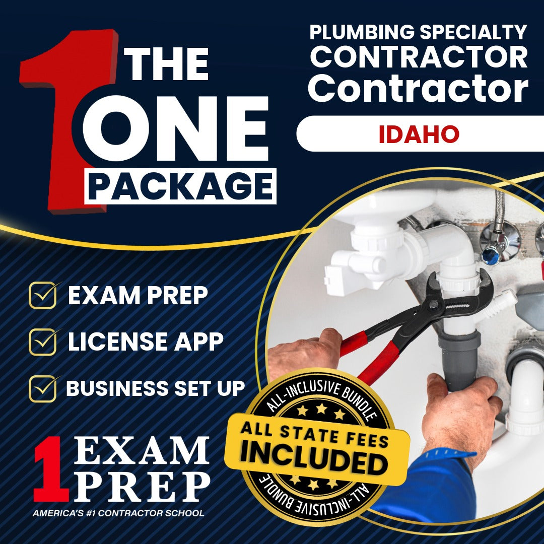 The 1 Package: All-Inclusive Idaho Plumbing Specialty Contractor Exam, Licensing & Business Setup Solution