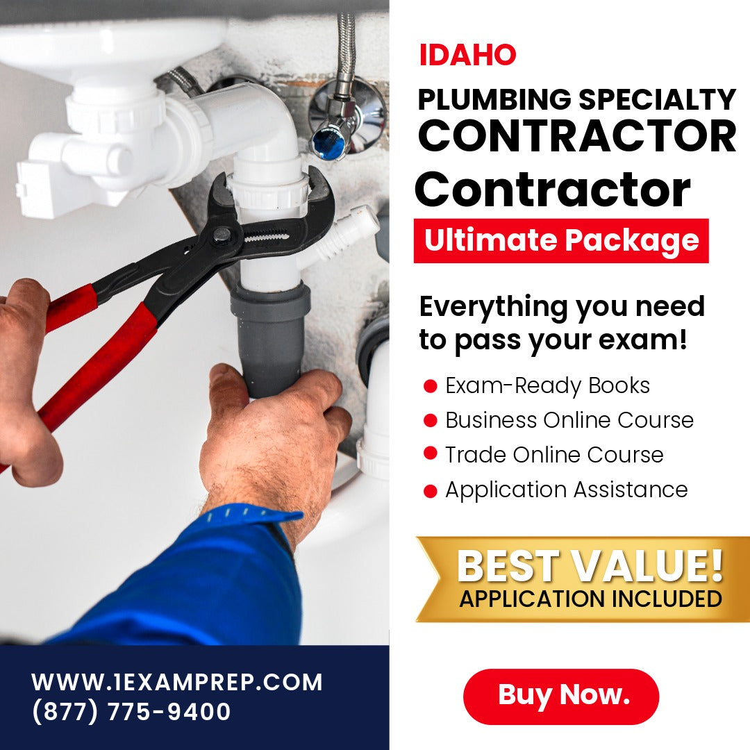 Idaho Plumbing Specialty Contractor Ultimate Exam Prep Rental