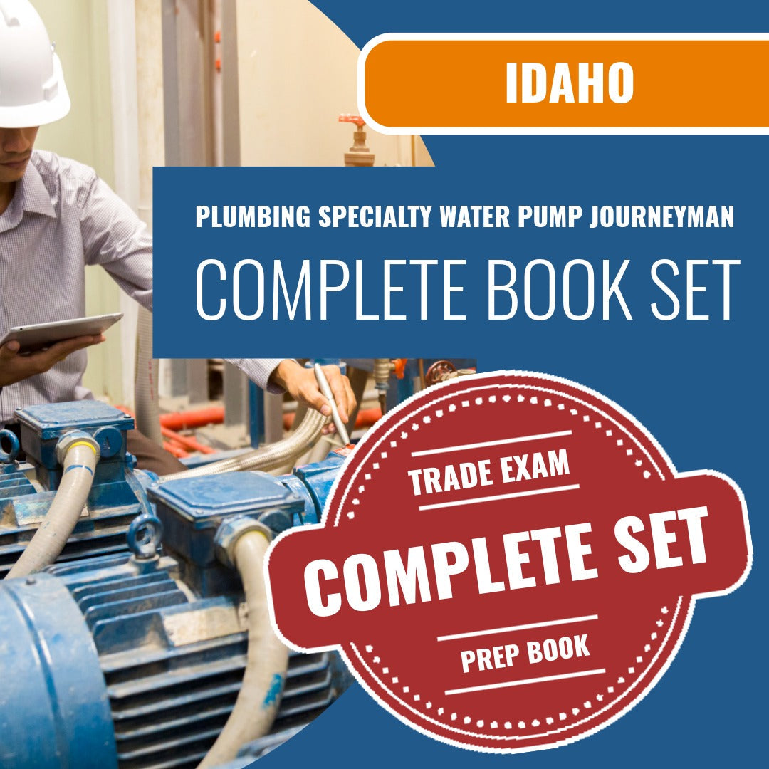 Idaho Plumbing Specialty Water Pump Journeyman Exam Book Package