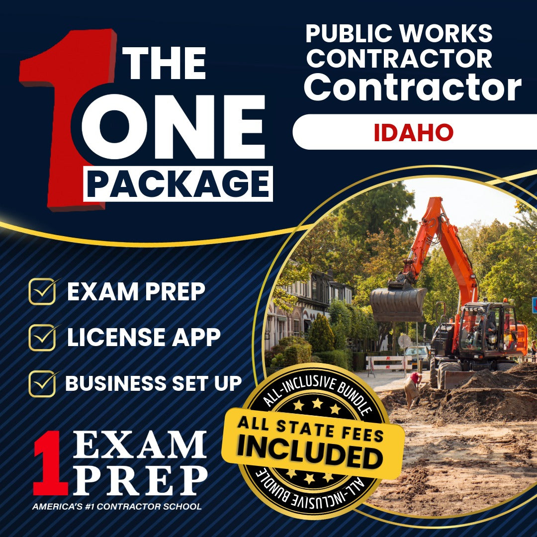 The 1 Package: All-Inclusive Idaho Public Works Contractor Exam, Licensing & Business Setup Solution