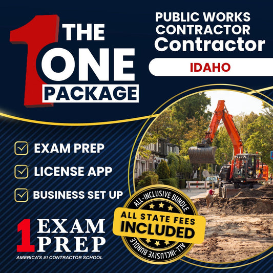 The 1 Package: All-Inclusive Idaho Public Works Contractor Exam, Licensing & Business Setup Solution