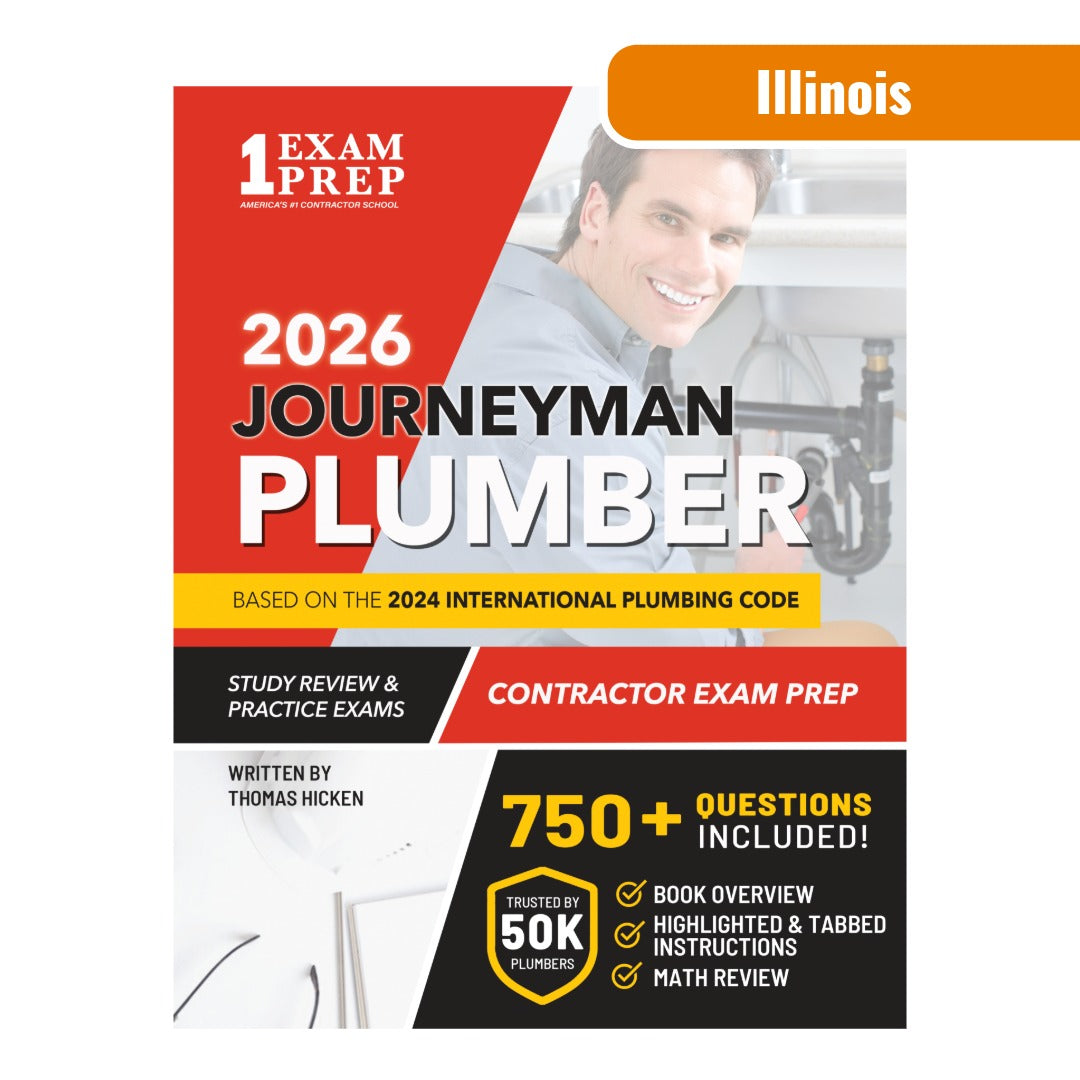 2026 Illinois Journeyman Plumber Exam Prep Study Guide (Based on 2024 IPC)