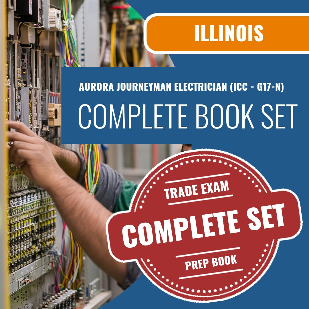 Aurora Illinois Journeyman Electrician (ICC - G17-N) Exam Book Package