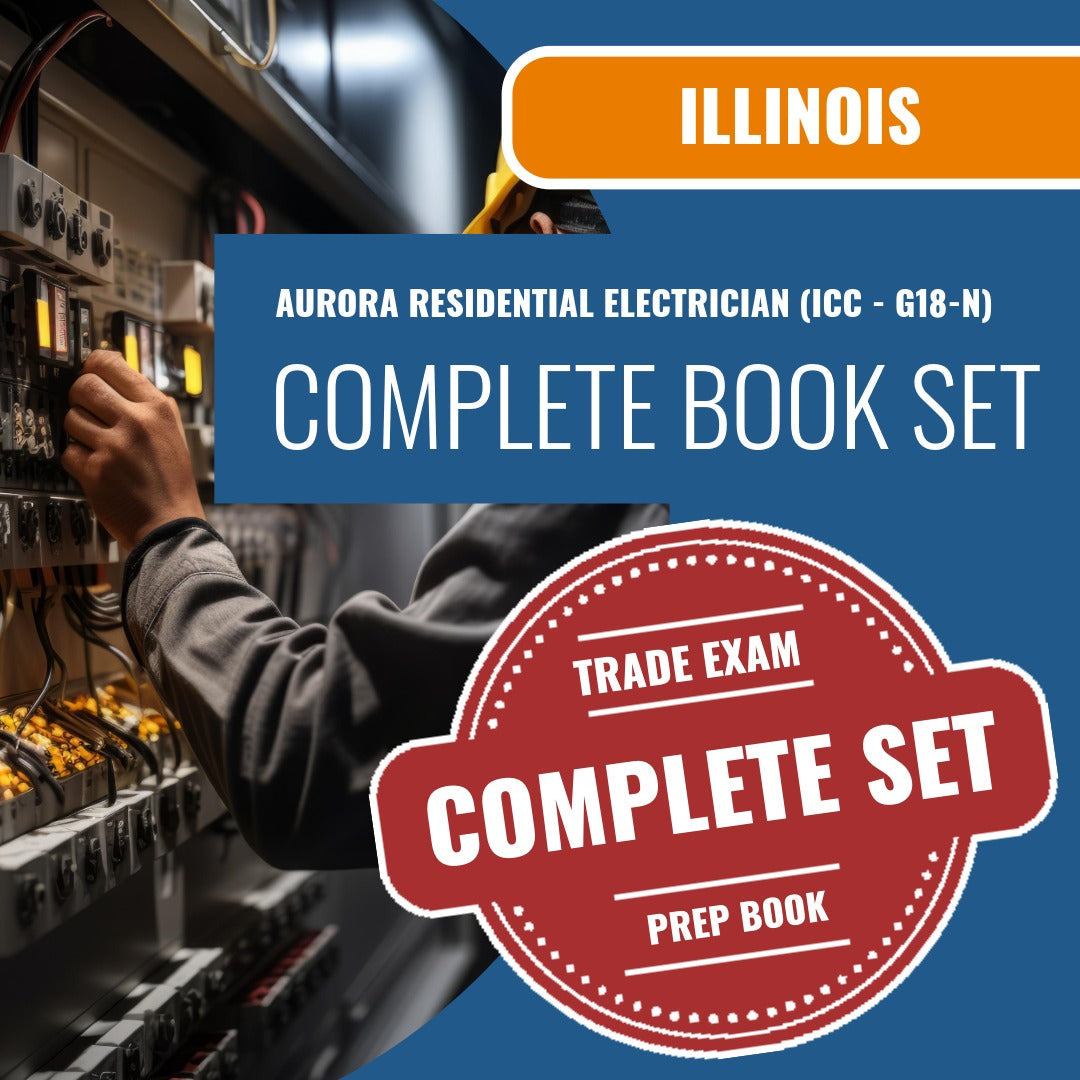 Aurora Illinois Residential Electrician (ICC - G18-N) Exam Book Package