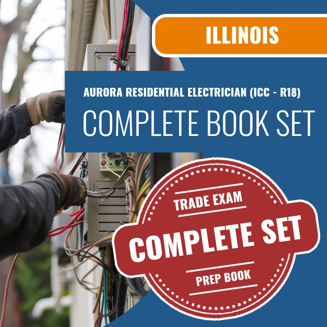 Aurora Illinois Residential Electrician (ICC - R18) Exam Book Package