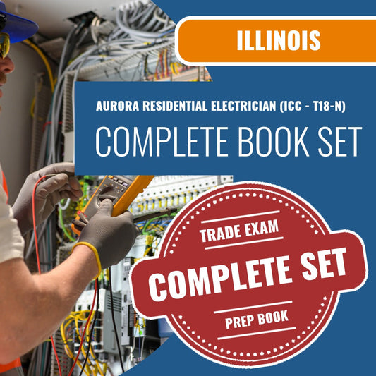 Aurora Illinois Residential Electrician (ICC - T18-N) Exam Book Package
