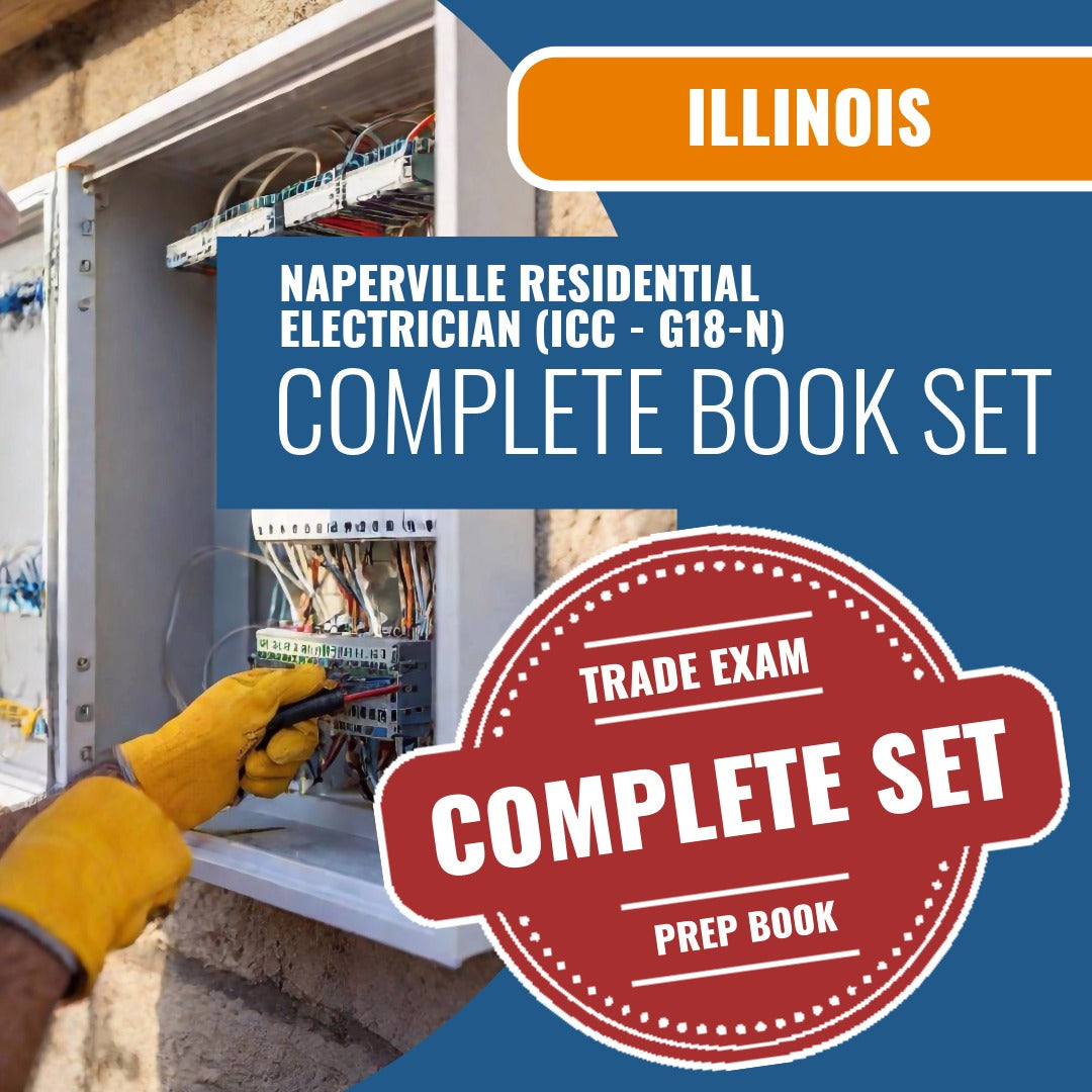 Naperville Illinois Residential Electrician (ICC - G18-N) Exam Book Package