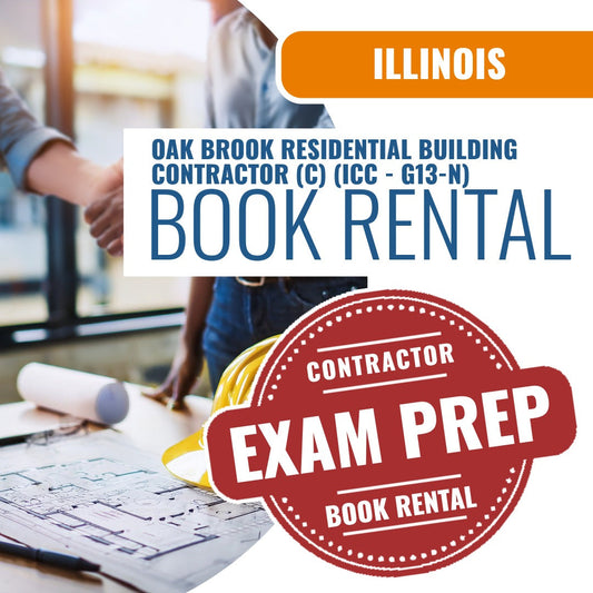 Oak Brook Illinois Residential Building Contractor (C) (ICC - G13-N) - Books & Courses Rental Package